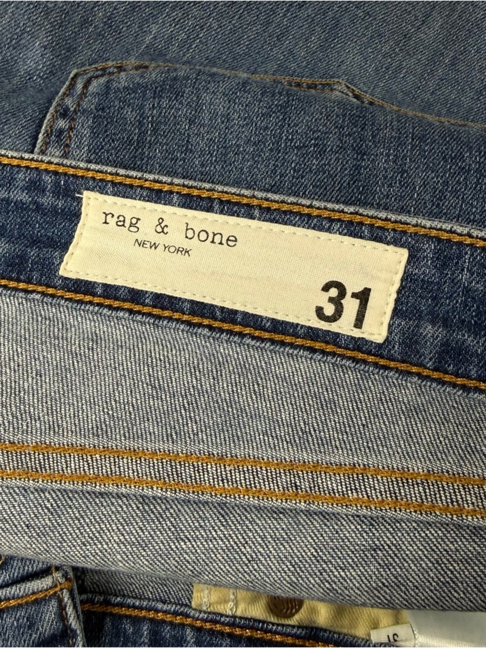 Rag & Bone Dre Low Rise Slim Boyfriend Jeans Womens 31 Julienne Blue Stretch - Picture 3 of 14